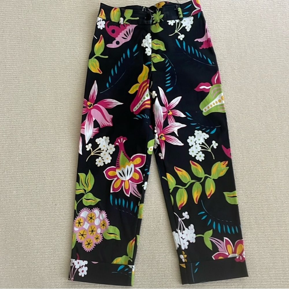 JOACHIM BOSSE Floral Cropped Capri Pants size 2